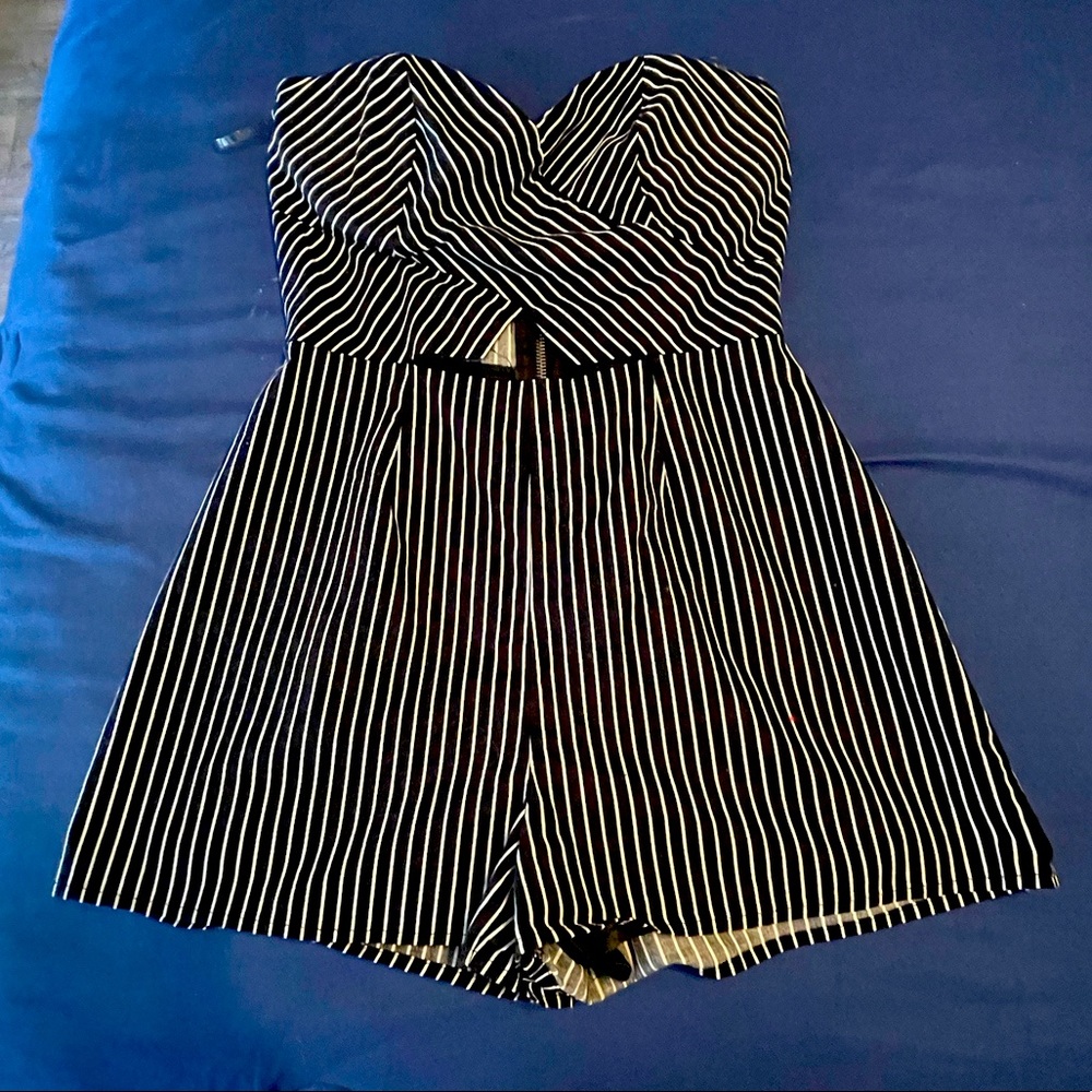 black and white jumpsuit